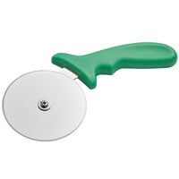 Choice 4" Pizza Cutter with Polypropylene Green Handle