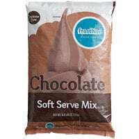 Frostline Chocolate Soft Serve Ice Cream Mix 6 lb. - 6/Case