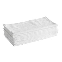 Lavex 12 inch x 12 inch White Microfiber General Purpose Cloth - 12/Pack