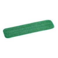 Lavex 18" Green Microfiber Hook & Loop Wet / Dry Mop Pad