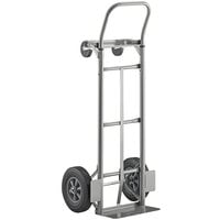 Lavex 500 lb. Gray 2-in-1 Convertible Hand Truck With 10" Solid Rubber Wheels