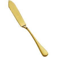 Bon Chef S4110GM Como 6 3/4" 18/10 Stainless Steel Extra Heavy Weight Matte Gold Butter Knife - 12/Case