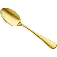 Bon Chef S4104GM Como 8 1/2" 18/10 Stainless Steel Extra Heavy Weight Matte Gold Tablespoon / Serving Spoon - 12/Case