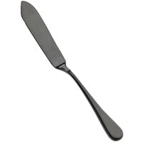 Bon Chef S4010B Como 6 3/4" 13/0 Stainless Steel Extra Heavy Weight Black Butter Knife - 12/Case