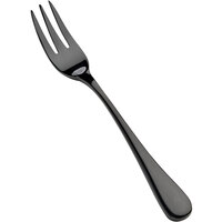 Bon Chef S4008B Como 5 1/2" 18/10 Stainless Steel Extra Heavy Weight Black Oyster / Cocktail Fork - 12/Case