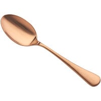 Bon Chef S4104RGM Como 8 1/2" 18/10 Stainless Steel Extra Heavy Weight Matte Rose Gold Tablespoon / Serving Spoon - 12/Case