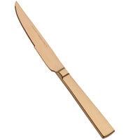 Bon Chef S3715RG Roman 9 1/2" 13/0 Stainless Steel Extra Heavy Weight Rose Gold Steak Knife - 12/Case