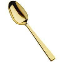 Bon Chef S3704G Roman 8 3/4" 18/10 Stainless Steel Extra Heavy Weight Gold Tablespoon / Serving Spoon - 12/Case