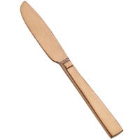 Bon Chef S3713RGM Roman 6 7/8" 13/0 Stainless Steel Extra Heavy Weight Matte Rose Gold Butter Knife   - 12/Case