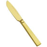 Bon Chef S3713G Roman 6 7/8" 13/0 Stainless Steel Extra Heavy Weight Gold Butter Knife - 12/Case