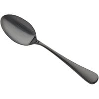 Bon Chef S4104BM Como 8 1/2" 18/10 Stainless Steel Extra Heavy Weight Matte Black Tablespoon / Serving Spoon - 12/Case