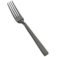 Bon Chef S3706BM Roman 8 1/8" 18/10 Stainless Steel Extra Heavy Weight Matte Black European Dinner Fork - 12/Case