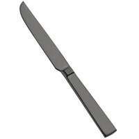Bon Chef S3712B Roman 9 3/8" 13/0 Stainless Steel Extra Heavy Weight Black European Dinner Knife - 12/Case