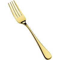 Bon Chef S4005G Como 8 1/4" 18/10 Stainless Steel Extra Heavy Weight Gold Dinner Fork - 12/Case