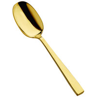 Bon Chef S3703G Roman 6 1/4" 18/10 Stainless Steel Extra Heavy Weight Gold Soup / Dessert Spoon - 12/Case