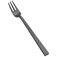 Bon Chef S3708B Roman 6 1/4" 18/10 Stainless Steel Extra Heavy Weight Black Oyster / Cocktail Fork - 12/Case