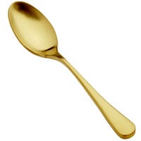 Bon Chef S4103GM Como 8" 18/10 Stainless Steel Extra Heavy Weight Matte Gold Soup / Dessert Spoon - 12/Case
