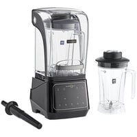 AvaMix Apex HBX20002J 64 oz. 3 1/2 hp Programmable Commercial Blender with Touchpad, Sound Enclosure, and 2 Jars - 120V