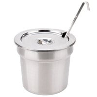Nemco Equivalent 66088-8 7 Qt. Stainless Steel Inset Kit with Cover and Ladle