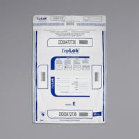 Controltek USA 585055 TripLok White 15" x 20" Tamper-Evident Cash Deposit Bag with Pocket - 50/Pack