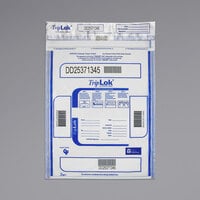 Controltek USA 585040 TripLok Clear 12" x 16" Tamper-Evident Cash Deposit Bag - 100/Pack