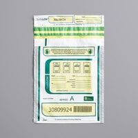 Controltek USA 585089 SafeLok White 9" x 12" Tamper-Evident Cash Deposit Bag - 100/Pack