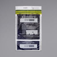 Controltek USA 585092 SafeLok Clear 10" x 15" Tamper-Evident Twin-Pocket Cash Deposit Bag - 100/Pack