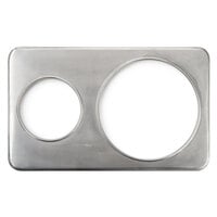 ServIt 2 Hole Steam Table Adapter Plate with 6 3/8" and 10 3/8" Holes - for 4 Qt. and 11 Qt. Insets