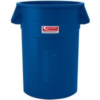 Suncast TCU55BL 55 Gallon Blue Round Trash Can