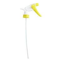 Lavex 9" Adjustable Yellow Plastic Spray Bottle Trigger