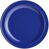 Acopa Foundations 9 inch Blue Narrow Rim Melamine Plate - 12/Case