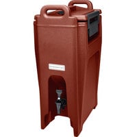 Cambro UC500402 Ultra Camtainers 5.25 Gallon Brick Red Insulated Beverage Dispenser