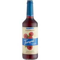 Torani Puremade Zero Sugar Raspberry Flavoring Syrup 750 mL Glass Bottle