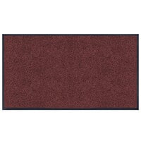 Lavex Plush Dilour 2' x 3' Red Antimicrobial PET Fiber Indoor Entrance Mat - 3/8 inch Thick