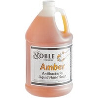 Noble Chemical 1 Gallon / 128 oz. Amber Ready-to-Use Liquid Antibacterial Hand Soap