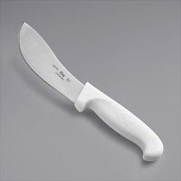 Choice 6" Curved Skinning Knife with White Handle