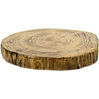 Front of the House SPT049NAW20 ROOT 12" Round Natural Wood Serving Board - 2/Case
