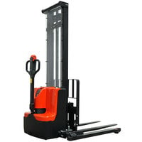 Ballymore 2,200 lb. Powered Dual Mast Fork Stacker with Adjustable 45" Forks, Adjustable Straddle Base, and 138" Lift Height BALLYPAL22LSL138