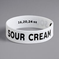 Choice "Sour Cream" Silicone Squeeze Bottle Label Band for 16, 20, and 24 oz. Standard & Wide Mouth Bottles
