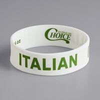 Choice "Italian" Silicone Squeeze Bottle Label Band for 16, 20, and 24 oz. Standard & Wide Mouth Bottles