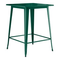 Lancaster Table & Seating Alloy Series 32" x 32" Emerald Green Bar Height Outdoor Table