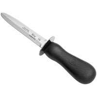 Choice 4" Galveston Style Oyster Knife with Guard and Black Hourglass Handle