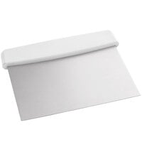Choice 6" x 4 1/4" Stainless Steel Dough Cutter / Bench Scraper with White Handle