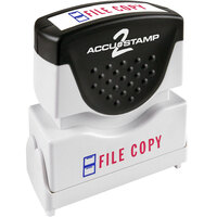 Accustamp "FILE COPY" Red / Blue Pre-Inked Shutter Stamp