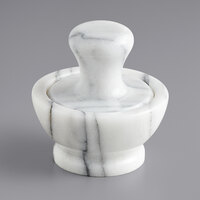 Fox Run 3844 4" White Marble Mortar and Extra Large Pestle Set