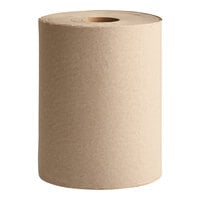 Lavex 10" 1-Ply Natural Kraft Hardwound Paper Towel Roll, 800 Feet / Roll - 6/Case