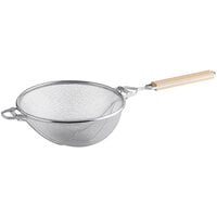 Choice 10 1/4" Reinforced Heavy-Duty Stainless Steel Strainer