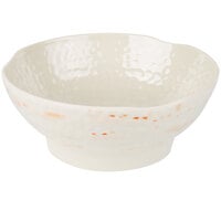 Thunder Group 3708GD Gold Orchid 1.25 Qt. Round Melamine Wave Rice Bowl - 12/Case