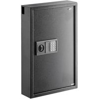360 Office Furniture 16 7/8" x 4 3/4" x 26 1/8" Black Steel Wall Mount 133-Key Cabinet Safe with Electronic Keypad Lock