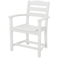 POLYWOOD TD200WH La Casa Cafe White Dining Height Arm Chair